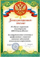сертификат реабилитационного центра «Развитие» в Санкт-Петербурге 06